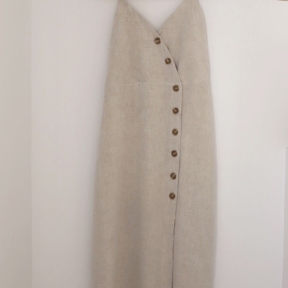 Linen Button Cami Midi Dress, FINAL PRICE, PRICE FIRM - Picture 2 of 10